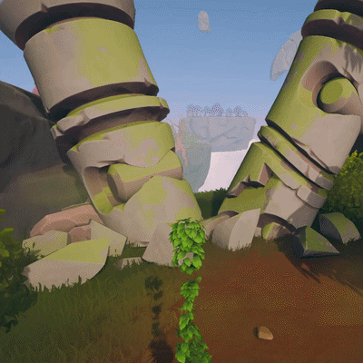 The Leafborn — leaves drifting between sky-island ruins